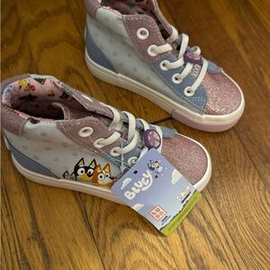 Kids High-Top Sneakers - Pink and Blue
